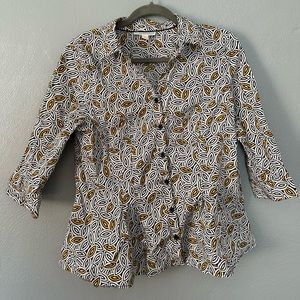 African Inspired Printed Peplum Blouse